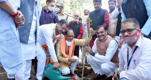 Tree plantation a campaign to save the Earth: CM Chouhan