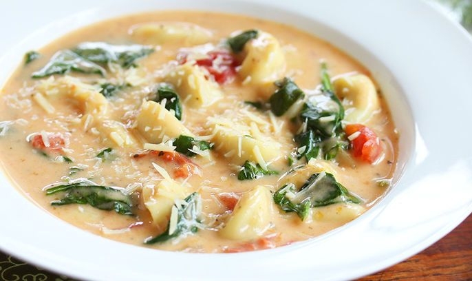 Cheesy Slow-Cooker Tortellini Soup