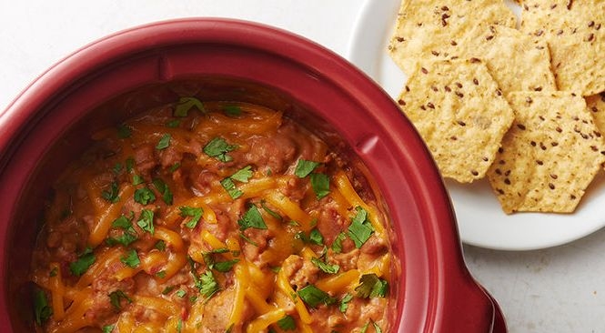 Slow-Cooker Smoky Chorizo Bean Dip 