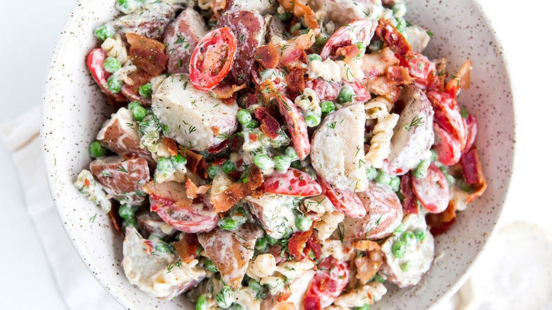 Potato Pasta Caesar Salad 