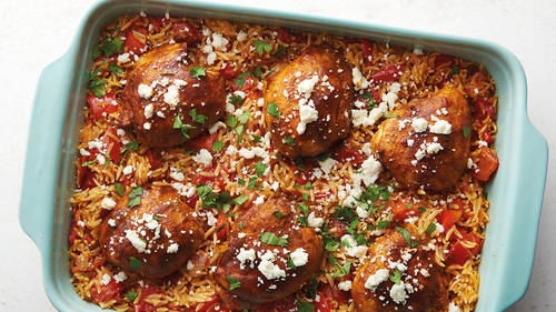 Mexican Chicken Orzo Bake