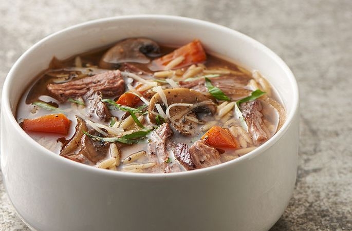 Slow-Cooker Beef and Mushroom Soup