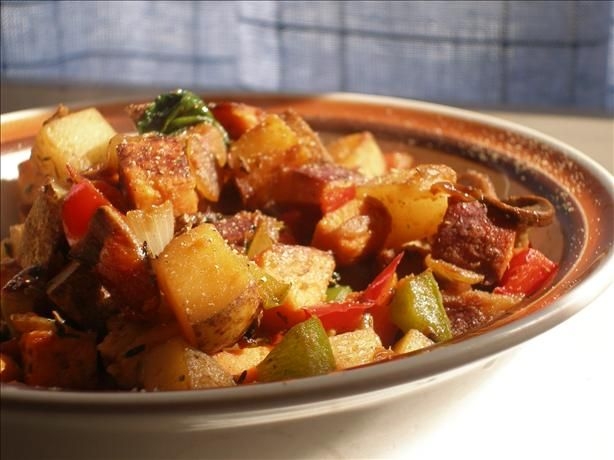 Peppers And Greens Skillet Hash
