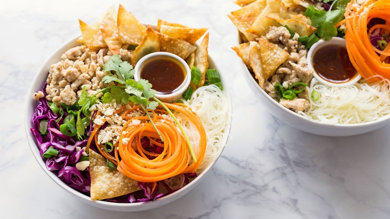 Deconstructed Egg Roll Noodle Bowls 