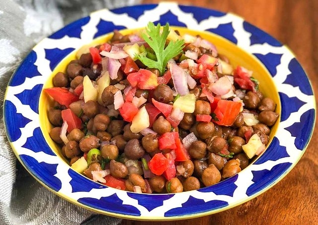 Indian Style Black Chana Salad 