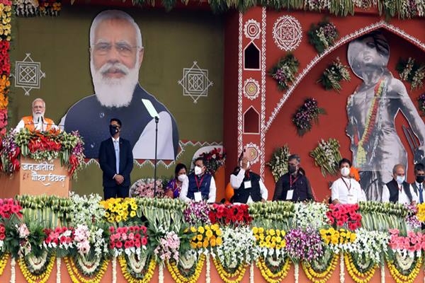India is celebrating the first Janjatiya Gourav Diwas in true sense today after independence: Prime Minister Narendra Modi