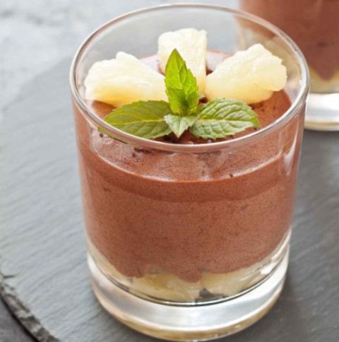 Chocolate Mousse With Pineapple 