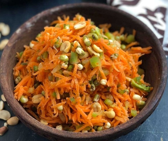 Satvik Carrot Sprouts Salad 