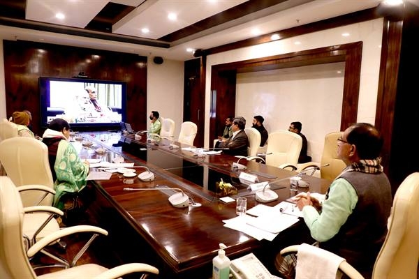 Chief Minister Chouhan virtually attended the meeting organised by Prime Minister Modi