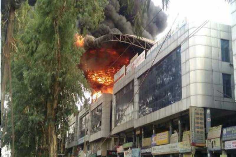 Fire in Mansarovar Complex, MP Nagar,  Bhopal 