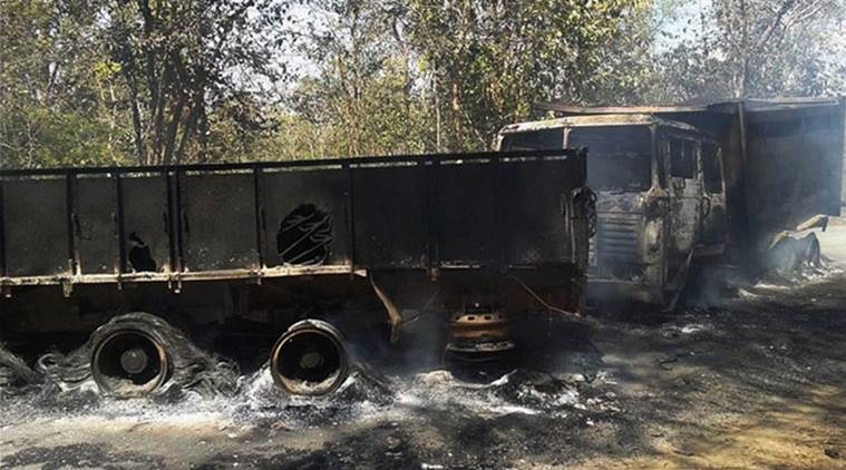 Maoists torch vehicles in 3 Jharkhand districts 