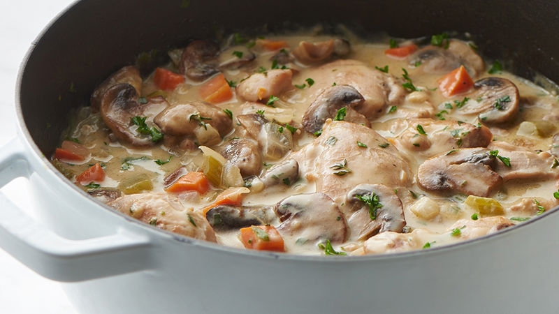 Creamy Chicken and Mushroom Fricassee