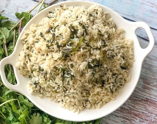 Mint Coriander Spice Pulao 