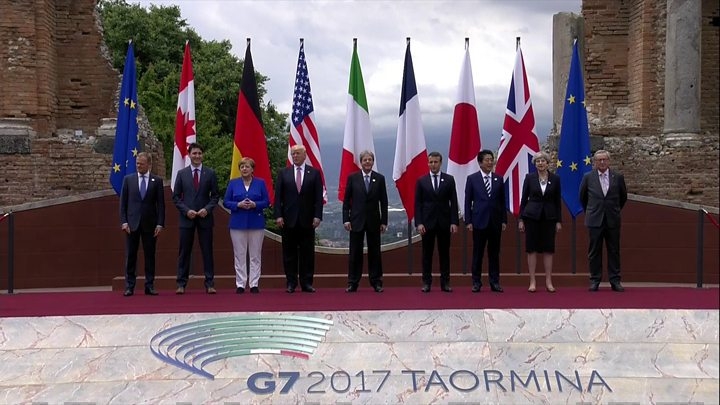  G7 leaders gather for  robust  talks in Sicily (Lead) 