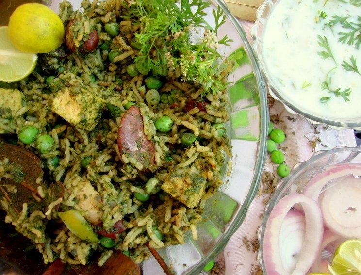 Tofu Green Pulao 