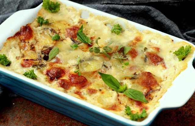 Sweet Potato Gratin With Fresh Herbs