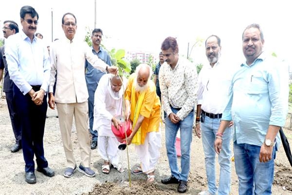 CM Chouhan plants saplings of Peepal, Neem and Kadamba