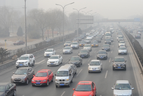  Automotive vehicles major source of air pollution in China 