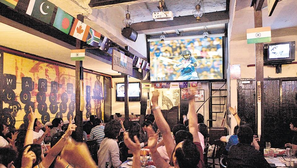  Delhi pubs put up big TV screens to woo patrons for India-Pakistan match 