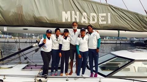  Navy s new sailing vessel with all-woman crew reaches Mauritius (Lead) (With Images) 
