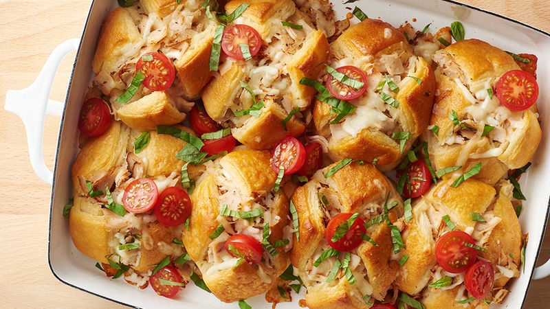 Turkey Caprese Biscuit Bake