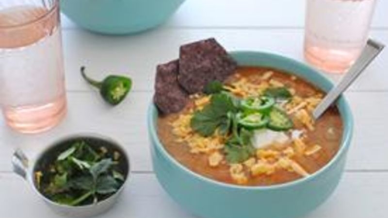 Slow-Cooker Pork Tortilla Chip Soup