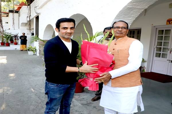 CM Chouhan called on by international cricketer Gautam Gambhir