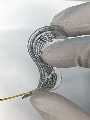  New design improves flexible wearable electronics  performance 