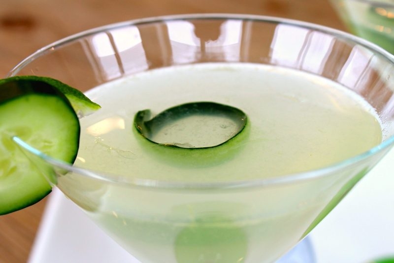 Cucumber Lime Vodka Martini