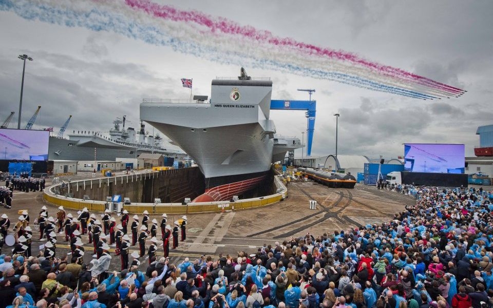  Britain s largest-ever warship sets sail 