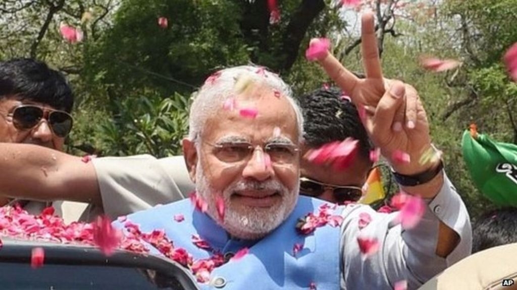  Hero s welcome for Modi where he won his first election 