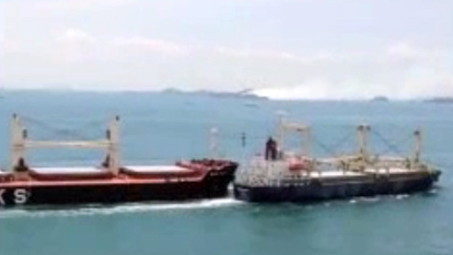  Oil tanker collides with ship in English Channel 