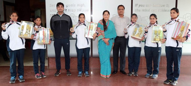 Medal winners of National Junior Fencing Championship meet Sports Minister
