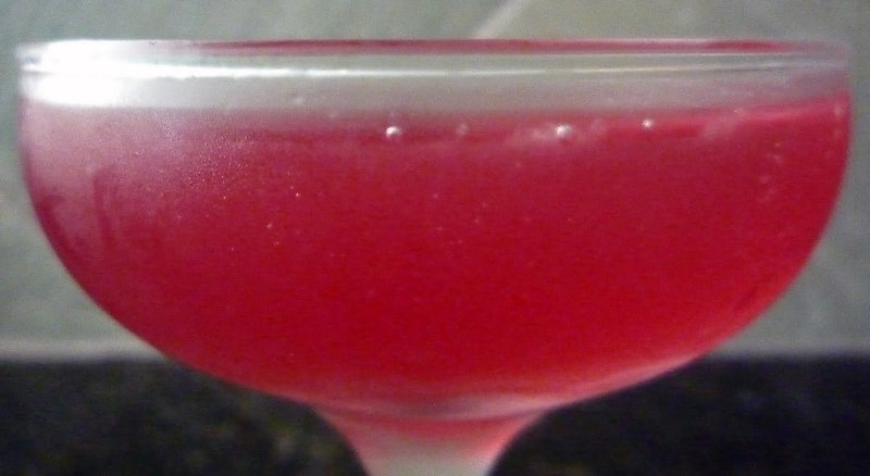 Crème Yvette Heart Cocktail