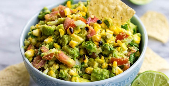 Grilled Corn Guacamole 