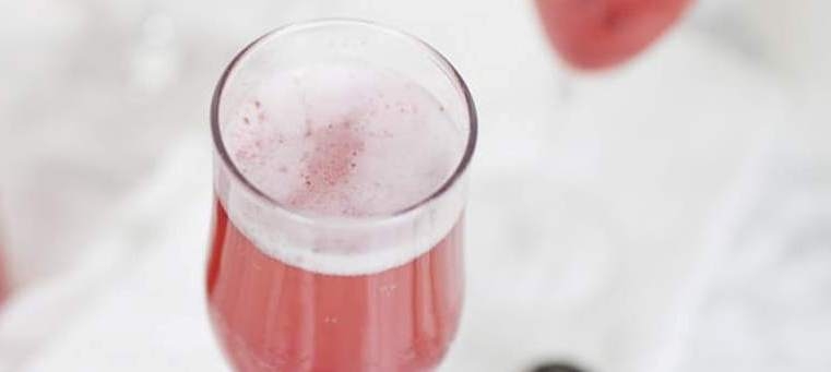 Sorbet Flavor Champagne Cocktail