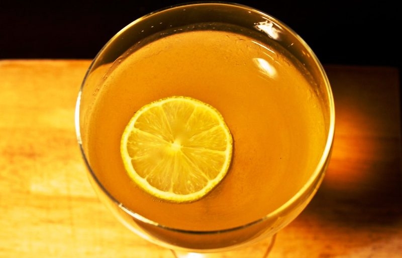 Meyer Lemon Syrup Hot Toddy