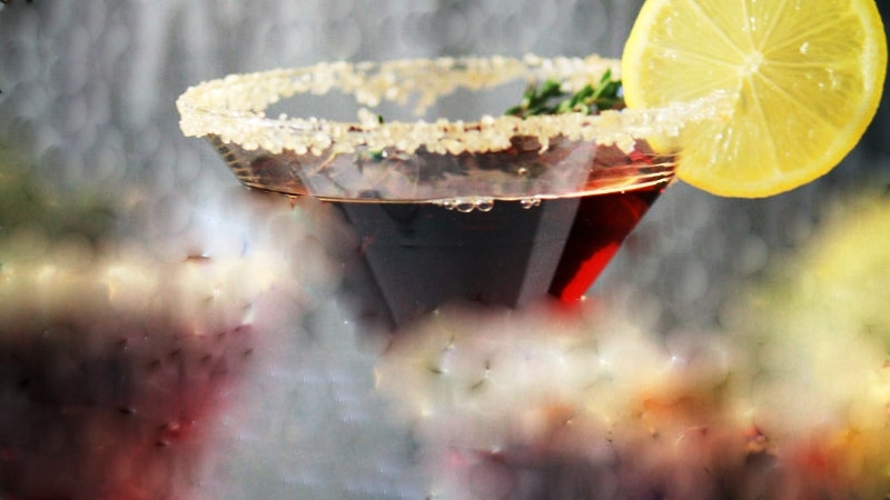 Lemon-Tea-Thyme Martinis Vodka