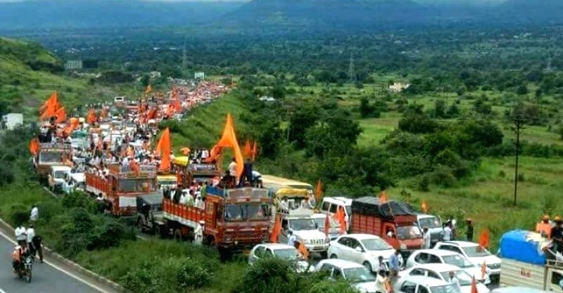  Mammoth Maratha  mook morcha  engulfs Mumbai 