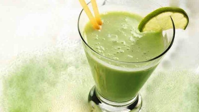 Lime-Banana with Milk Smoothie