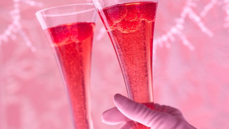Hibiscus Royale Champagne Cocktail
