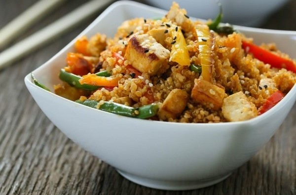 Vegetarian Dirty Thai Fried Quinoa