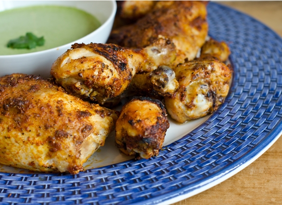 Roast Chicken with Green Sauce