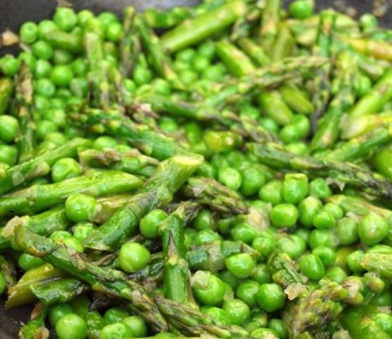 Sautéed Asparagus and Peas 