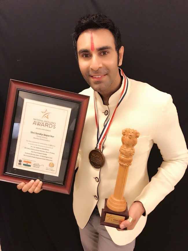 National Excellence Award for Sandip Soparrkar's initiative 'Dance for a Cause'