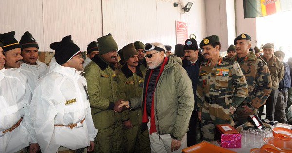 Prime Minister Narendra Modi reached J&K for Diwali celebration under regular ritual with Diwali Gifts for the Guards of the Nation